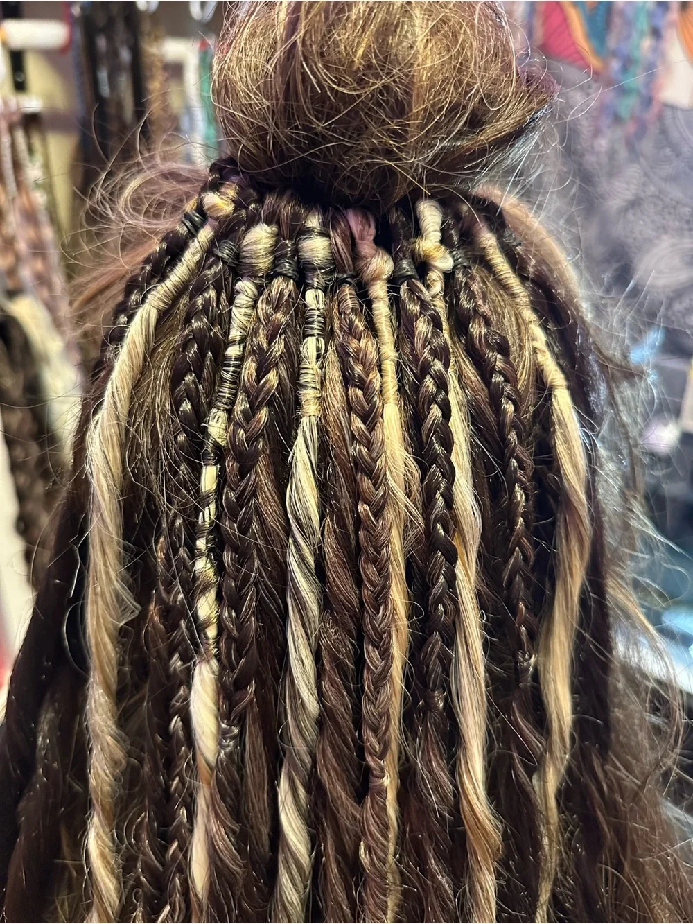 Boho Mixed Braids Hair Extensions - Brown & Blonde